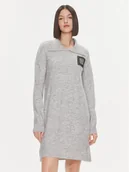 Sukienki - Liu Jo Sukienka dzianinowa 5F3036 MA08O Szary Regular Fit - miniaturka - grafika 1