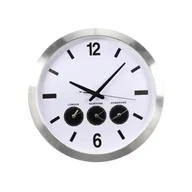Zegary - Perel Perel ALUMINIOWY ZEGAR ŚCIENNY Z TRZEMA STREFAMI CZASOWYMI -  45,5 cm sterowany DCF WC109 - miniaturka - grafika 1