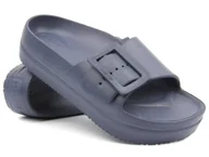 Klapki i japonki damskie - Piankowe klapki damskie z klamrą - Big Star NN274A665, granatowe - miniaturka - grafika 1