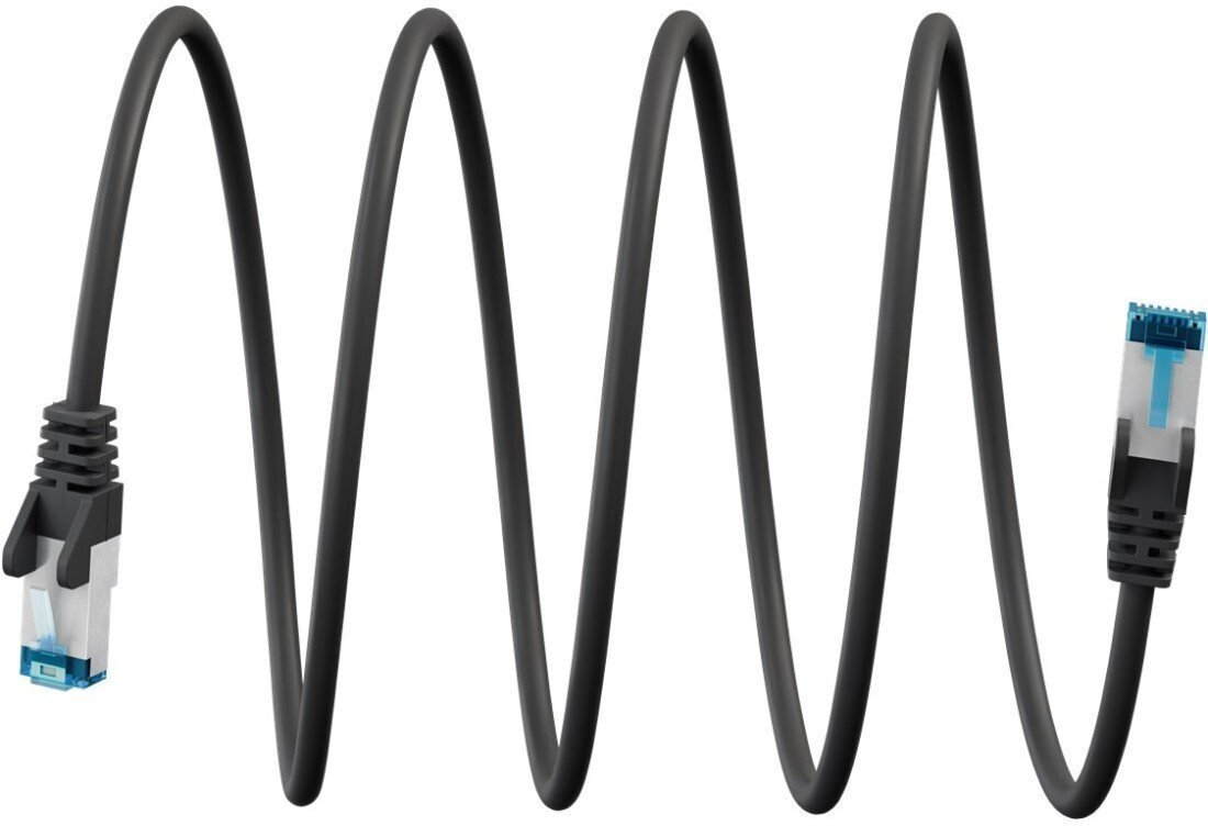 Goobay Kabel krosowy, Cat 6a, S/FTP PiMF, czarny, 2 m 79319