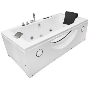 Wanna z hydromasażem przyścienna 180x91 cm MO-1007HC - Wanny z hydromasażem - miniaturka - grafika 1