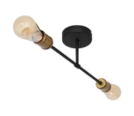 Lampy sufitowe - Żyrandol natynkowy CAMBRIDGE 2xE27/60W/230V czarny/złoty - miniaturka - grafika 1