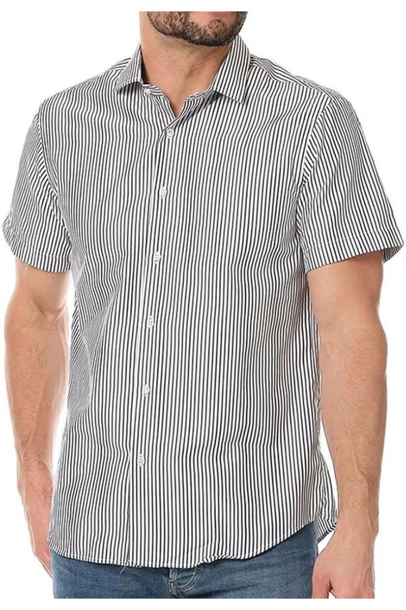 Koszula męska Sinequanone Carl klasyczna w paski slim fit-L