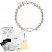 Bransoletki - Bransoletka Srebrna Ryba Ichtys Perły SREBRO 925 Prezent ŻYCZENIA GRATIS - miniaturka - grafika 1