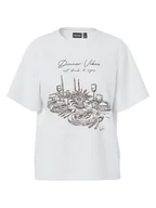 Koszulki i topy damskie - Pieces Koszulka w kolorze białym - miniaturka - grafika 1