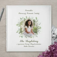 Albumy fotograficzne - Duży album na zdjęcia z Twoim zdjęciem dla dziewczynki na komunię - miniaturka - grafika 1