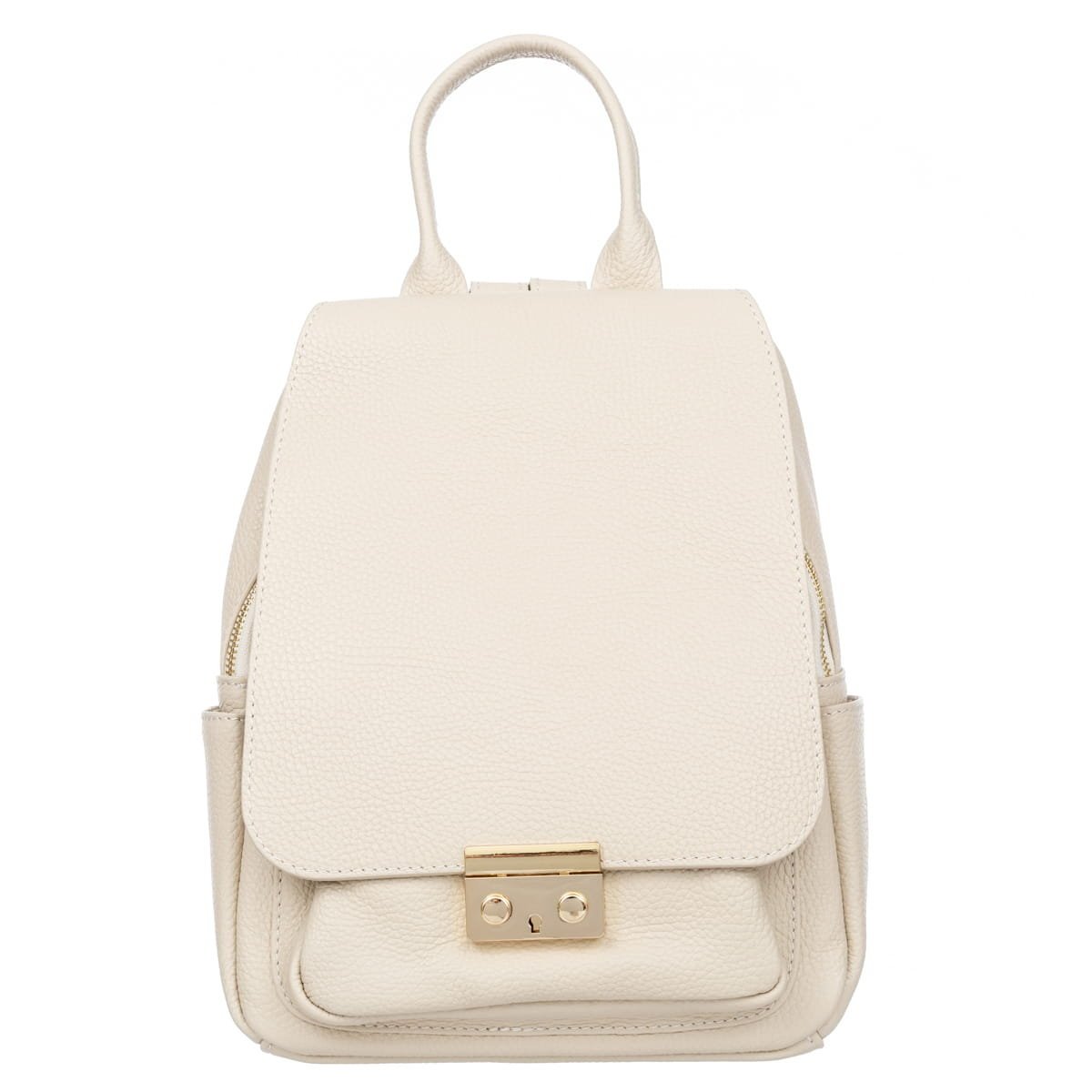Plecak Skórzany Damski Vezze Rampa Ecru