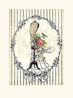 Manekiny wystawowe - The Art Group" Wendy Paula Patterson (różowy manekin), nadruk, papier, wielokolorowy, 30 x 40 x 1,3 cm - miniaturka - grafika 1