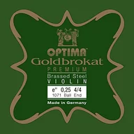 Akcesoria do instrumentów smyczkowych - Optima Struny skrzypcowe złoty brokat premium mosiądz 1/4 E 0,26 S medium - miniaturka - grafika 1