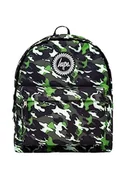 Plecaki - hype Szkoła dzień biuro podróż casual unisex dzieci chłopcy dziewczęta nastolatki mężczyźni kobiety plecaki, Czarny/zielony kamuflaż rozmycie, Jeden rozmiar, Casual - miniaturka - grafika 1