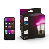 Systemy inteligentnych domów - Philips Philips Hue Color A60 E27 806 lumenów - 2-pak 929002489602 - miniaturka - grafika 1