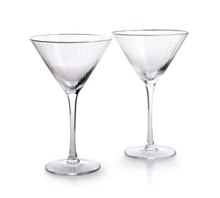 LUMARKO Lumarko Mada gold kpl 2 kieliszków do martini 300ml 12x8xh18cm  złotyprzezroczysty - Kieliszki - miniaturka - grafika 1