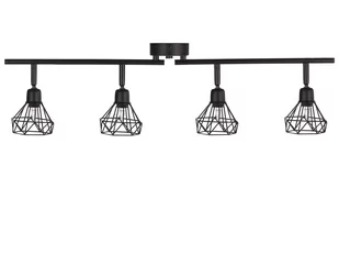 Lampa spot 4-punktowa metalowa czarna ERMA - Lampy sufitowe - miniaturka - grafika 1