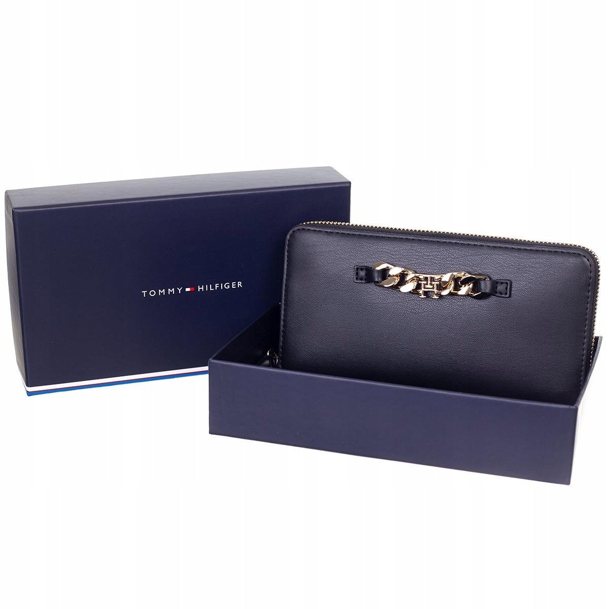 Tommy hilfiger portfel damski th luxe large za czarny