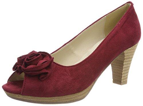HIRSCHKOGEL 0733109 czółenka do peeptoe, czerwony - Rot Bordo - 36 EU