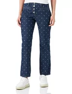 Spodnie damskie - Love Moschino Slim Fit Trousers Damskie Spodnie Casual, Dark Blue Denim, 38 - miniaturka - grafika 1