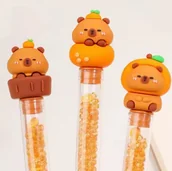 Długopisy - Długopis Kapibara Trendy Fun Capybara Z Koralikami - miniaturka - grafika 1