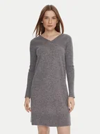 Sukienki - United Colors Of Benetton Sukienka dzianinowa 1044DV02C Szary Relaxed Fit - miniaturka - grafika 1