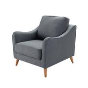 Fotele - Dekoria pl pl Fotel Venuste denim blue/brown 78 x 90 x 90 cm 005-634 - miniaturka - grafika 1