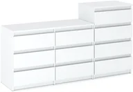 Komody - Nowoczesna Komoda SZAFKA10 szuflad 160CM Biały Mat - miniaturka - grafika 1
