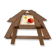 Place zabaw - Małpiszon, piaskownica stolik brązowy - miniaturka - grafika 1