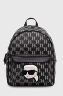 Plecaki - Karl Lagerfeld plecak damski kolor czarny duży wzorzysty - miniaturka - grafika 1