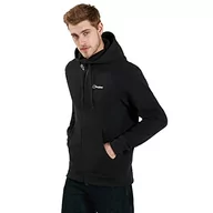 Kurtki męskie - Berghaus Męska kurtka polarowa z logo na całej długości Czarny Jet Black XXL - miniaturka - grafika 1