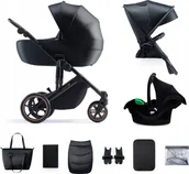 Wózki dziecięce - Wózek KinderKraft KINDERKRAFT stroller 3in1 PRIME 2 3IN1 MINK PRO VENEZIAN BLACK, KSPRIM02BLK300I - miniaturka - grafika 1