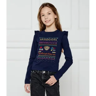 POLO RALPH LAUREN Bluzka Regular Fit - Bluzy dla dziewczynek - miniaturka - grafika 1