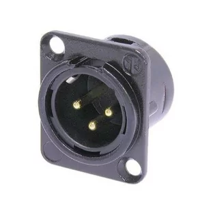 Neutrik NC3MD-L-B gniazdo XLR M męski tablicowe - Gniazdka elektryczne - miniaturka - grafika 1