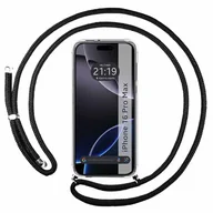 Etui i futerały do telefonów - Przezroczyste etui na telefon iPhone 16 Pro MAX (6,9) z czarnym sznurkiem - miniaturka - grafika 1