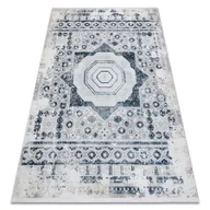 Dywany - Dywan DUKE 51542 krem / - Rozeta vintage, strukturalny, bardzo miękki, frędzle niebieski 180x270 cm - miniaturka - grafika 1