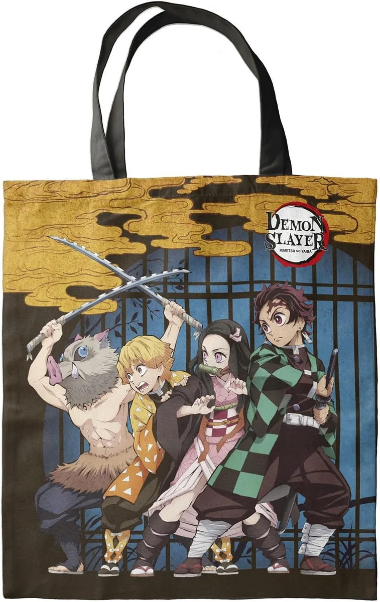 Worek jutowy Demon Slayer Grupa 100% bawełna torba na ramię anime