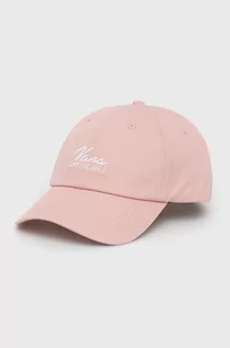 Czapki damskie - Vans czapka bawełniana kolor różowy z aplikacją - grafika 1
