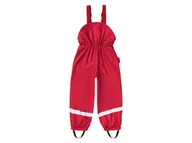 Spodnie i spodenki dla dziewczynek - Playshoes Spodnie przeciwdeszczowe dziecięce dla dziewczynki / chłopca, na szelkach z odblaskami (Czerwony, 98 - 104) - miniaturka - grafika 1
