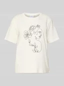 Koszulki i topy damskie - T-shirt z wyhaftowanym motywem model ‘SYBIL’ - miniaturka - grafika 1