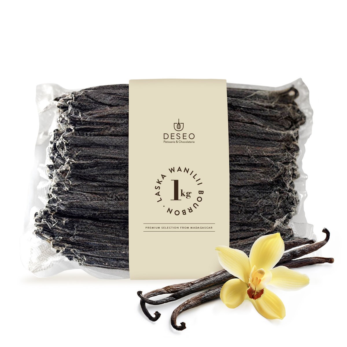 WANILIA LASKI WANILII PREMIUM MADAGASKAR 1kg GRUBE LASKA WANILII DESEO