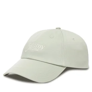 Czapka z daszkiem Tommy Hilfiger Script AW0AW17815 Zielony - Czapki damskie - miniaturka - grafika 1