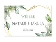 Wesele i ślub - Plakat Weselny personalizowany - 90x60 cm - miniaturka - grafika 1