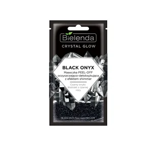 Bielenda Crystal Glow BLACK ONYX MASECZKA PEEL-OFF OCZYSZCZAJĄCO-DETOKSYKUJĄCA Z EFEKTEM SHIMMER 8g - Maseczki do twarzy - miniaturka - grafika 2