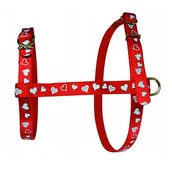 Szelki dla kotów - Zolux Zolux Szelki odblaskowe "Serce"  kol. czerwony - miniaturka - grafika 1