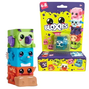 Bloxies Figurki Kolekcjonerskie Kostki Sześcienne Zwierzątka Leniwiec - Figurki dla dzieci - miniaturka - grafika 1