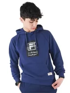 Bluzy męskie - Fila Męska bluza Telc Raglan z kapturem, Średniowieczny niebieski, M - miniaturka - grafika 1