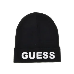 Męska Czapka zimowa GUESS MAXI LOGO KNIT BEANIE AM5027POL01-BKW – Czarny - Czapki męskie - miniaturka - grafika 1