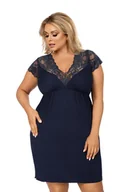 Piżamy damskie - Donna Koszulka Tess plus Dark Blue XXXXXL Granatowy - miniaturka - grafika 1