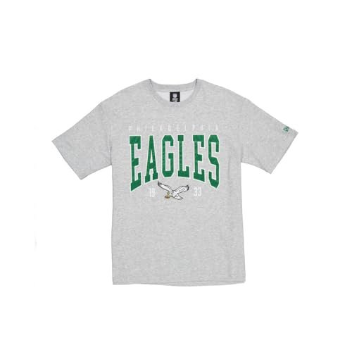 PHILADELPHIA EAGLES New Era czapka NFL oversize t-shirt satynowa aplikacja naszywka logo wrzosowy szary unisex