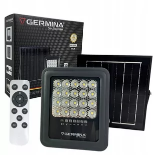 Naświetlacz LED z panelem solarnym 50W b.zimna 5000K 600lm DORADO sterowany pilotem panel jako osobny element na przewodzie IP65 GERMINA - Lampy pozostałe - miniaturka - grafika 1