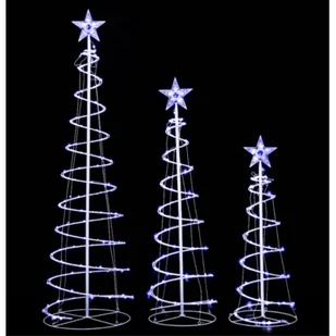 Choinka spiralna zewnętrzna LED Spark zimny biały 35 x 90 cm - Ozdoby bożonarodzeniowe - miniaturka - grafika 1