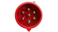 Kostki, złączki, wtyczki - PCE Polska sp. z o.o. Wtyczka przenośna 32A 7P 400V czerwona IP44 SHARK 027-6V - miniaturka - grafika 1