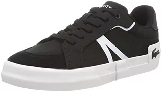 Trampki męskie - Lacoste Męskie trampki L004, czarny - Blk Wht - 42.5 EU - grafika 1